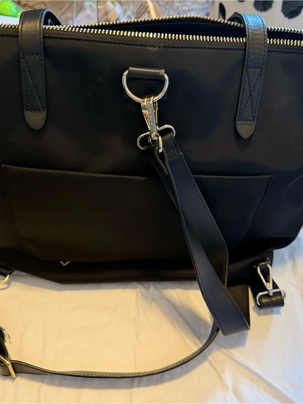 Mina Baie Black Nylon Amelia Bag